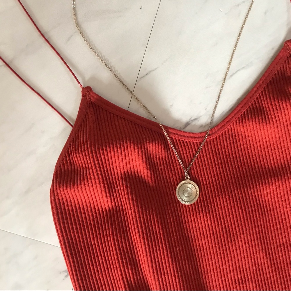 Robbed skinny strap bodysuit